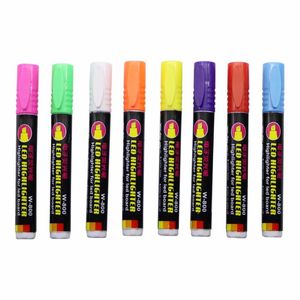 Markeerders 8-Color Markeerstift Elektronische LED Writing Pen Graffiti Aquarel Fluorescentie Marker Student Tekening Kantoorbehoeften