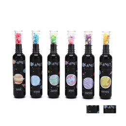 Highlighters Cute Planet Wine Bottle Mini Highlighter Marker Pen Ding Fluorecent WritingTool School Office Levering Drop Delivery Busi DHVPK