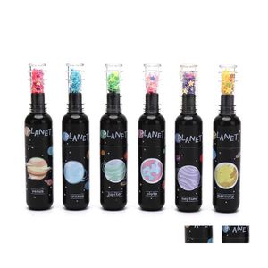 Highlighters Cute Planet Wine Bottle Mini Highlighter Marker Pen Ding Fluorecent WritingTool School Office Levering Druppel BUSI DHPLY