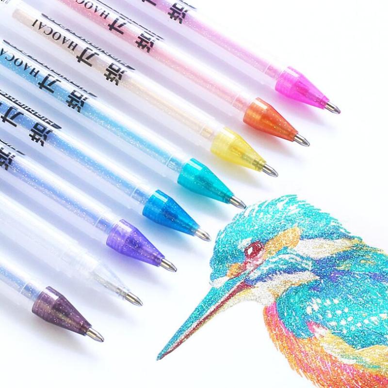 Resaltadores FineLiner Color puntiagudo Flash Pen Neutral Transparente 8 Resaltador Pintura Escuela Papelería Marcador Set