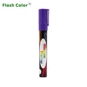 Markeermachines Flashcolor 6mm Paars Wissen Whiteboard Tellers Liquid Chalk Pennen Led Board Markeerstift Huid Schilderen voor Pen