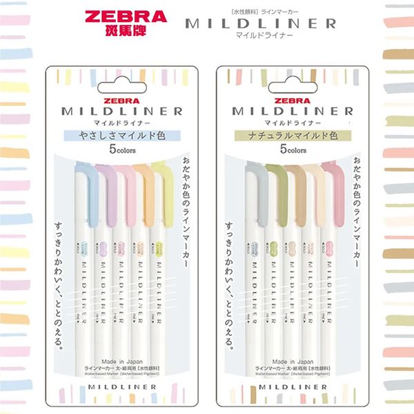 Surligneurs Japon ZEBRA WKT7 Original Mildliner Double Pointe Surligneur Double Pointe Marqueurs Étudiant Papeterie Marqueur Stylo 230505