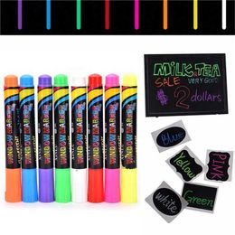 Highlighters Office School Tekening Paiting Art Supply Highlighter Fluorescent Liquid Chalk Marker Pen voor LED Writing Fluorescent Board Pennen J230302