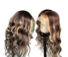 Perruque Lace Front Wig 360 naturelle brésilienne Remy, cheveux humains, Loose Wave, à reflets, 13x6, bandeau U Part, 51047958562434