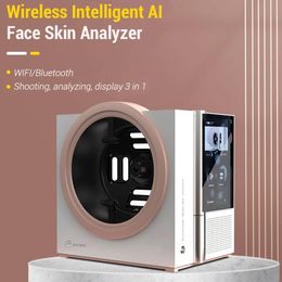 Machine d'analyse des problèmes de peau très intelligente, numérisation d'images 3D, 12 spectres du visage, lumières RVB + UV + PL, pigmentation des rides, machine de détection des irrégularités de la peau