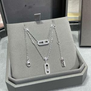 Zeer kwaliteit 18K Gold vergulde luxe designer Pin Diamant hanger ketting 925 Sterling Silver Choker Jewelry Crystal Necklace Chain Accessoires Wedding Geschenk