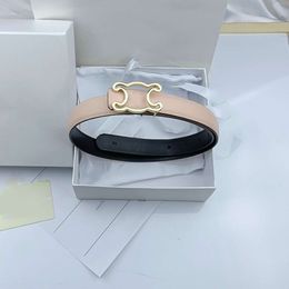 Cinturón de marca de lujo de alta calidad Cinturón de diseñador de mujeres Ceinture Ceinture Smooth Buckle de cuero genuino Diseñador de diseño Mujer ancho de 2.5 cm