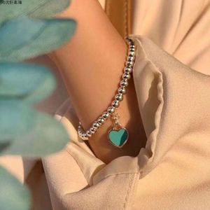 Haute qualité S Sterling Sier émail bleu rouge coeur amour mode Bracelet bijoux concepteur pour les femmes
