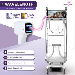 Équipement d'épilation au Laser à Diode à 4 longueurs d'onde, hautement évalué, rajeunissement de la peau, sortie puissante 1200W 1600W