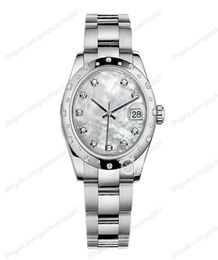 Altualidad Reloj asiática 2813 Sport Automatic Ladies Watchs DateJust 31 mm White Mother of Pearl Dial Wrisrt Watch M178344 Luxury ST54427722