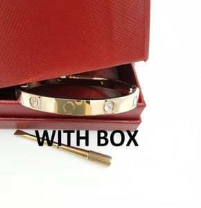 HighQuality Bangle Luxe sieraden gouden armbanden designer voor vrouwen manchet Schroef nagel Armbanden Schroevendraaier armbanden Titanium Staal m1640671