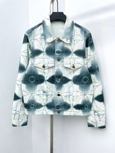 Vestes de créateurs de haute qualité mode imprimée simple boutonnage taille européenne vestes en jean courtes veste décontractée pour hommes de luxe