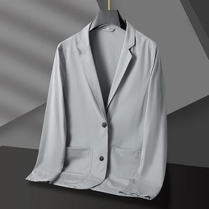 Haute qualité mode tout printemps et été haut de gamme beau petit costume hommes crème solaire décontracté mince veste 240223