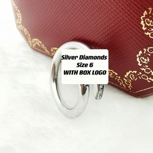 Bague d'amour de mode de haute qualité pour femmes bague à ongles bande or bijoux de créateurs de luxe classiques pour femmes avec boîte Titanium stee non fade allergique