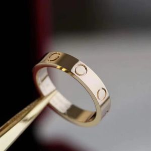HighQuality mode liefde ring damesringen Band gouden ring klassieke luxe designer sieraden voor vrouwen Breed 4mm 5mm 6mm met doos Tita2508