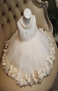 Productos de alta calidad vestido de novia para niños para niñas flores vestidos de fiesta de princesa para niños disfraz de niños grandes blanco puro 100160 ab9800304