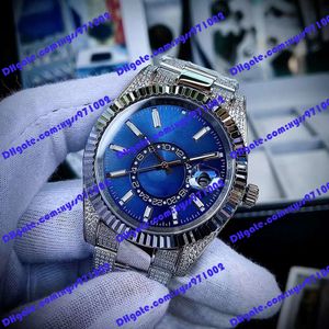 Montre masculine de haute qualité 2813 montre mécanique automatique M326933 41 mm cadran bleu argent en acier inoxydable montre la bracele