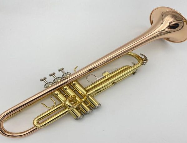 Instrumento de trompeta profesional de alta calidad para que los principiantes jueguen con el agarre de fósforo de fósforo de oro.