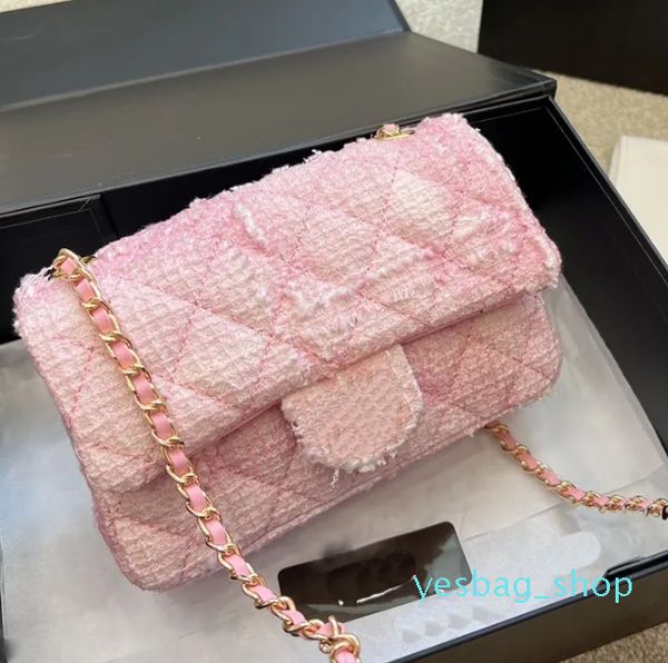 Haute qualité Top qualité mode laine femmes sac dame nouveaux sacs à main de créateur sac fourre-tout sac à main bandoulière épaule portefeuille sacs à main rose