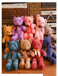 Hight Quality Mignon 33 cm Soft Teddy Bears Toys Plays Animaux en peluche Poupées avec Bowtie Kids Toys for Childre