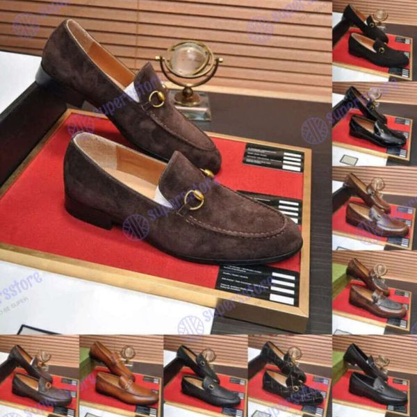 Haute qualité hommes bout rond bureau mocassins créateurs de chaussures mocassins G chaussures originales mariage Paty chaussures habillées luxueuses chaussure en cuir véritable classique élégant mocassins 23