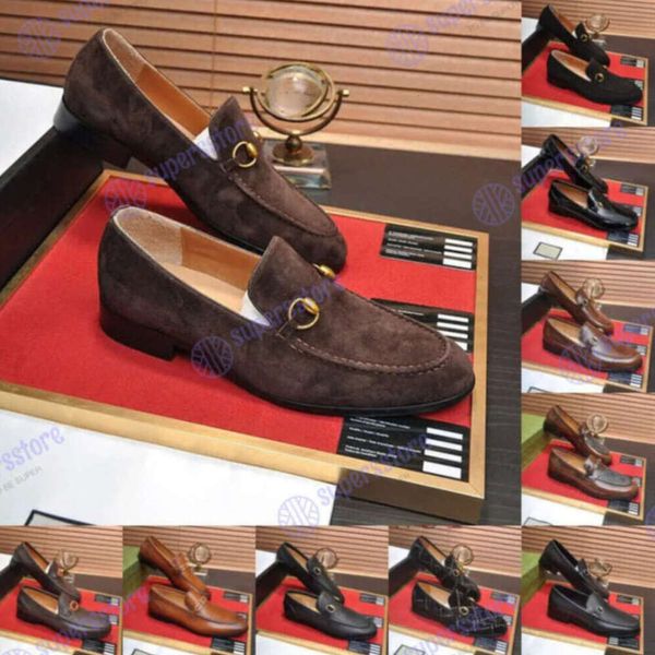 Haute qualité hommes bout rond bureau mocassins créateurs de chaussures mocassins G chaussures originales mariage Paty chaussures habillées luxueuses chaussure en cuir véritable classique élégant mocassins 33