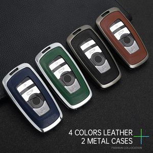 Hight Quality Tekst Gegalvaniseerde legering Suede Panel Key Cover Case voor BMW 1 Series 3 Series 6 Series 7 Series X1 X4 GT 520 525 530