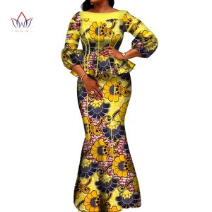 Hight Quarity African Women Rokset Dashiki katoen Crop Top en rok Afrikaanse kleding Goede naaigrouw Pakken WY3710