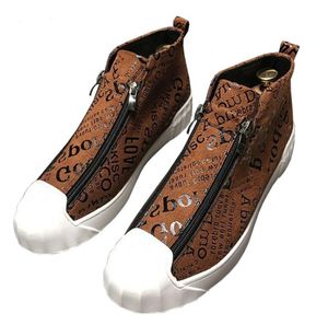 HighTop Sport Loafers Schoenen heren Laarzen Luxe Merk Handgemaakte Totem Straat Mannen Sneakers Mode Feestjurk Schoen L6