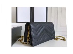 Hihg Luxurys Designers wallet Sacs Womans Fashion Classic wave wallets chaîne Sac à bandoulière Classics sac à main en cuir véritable Sac à main Marques de luxe Sacs à bandoulière