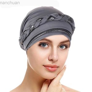 Hijabs vlecht melk zijden polyester gebed wraps hijab vrouwen moslim islamitische tulband d240425