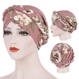 Hijabs Cotton Imprimez musulman Turban Scarpe pour femmes Islamic Inner Hijab Caps Arabe Wrap Head Scarves Femme Musulman Turbante Mujer 230426