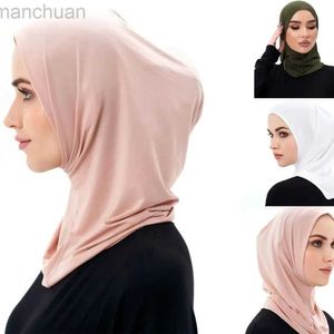 Hijabs Islamic Ice Silk Hijab Abaya Hijab pour la femme Élasticité Écharpe Muslim Ve femme turbans Turban Instant Head Wrap SHAWL D240425