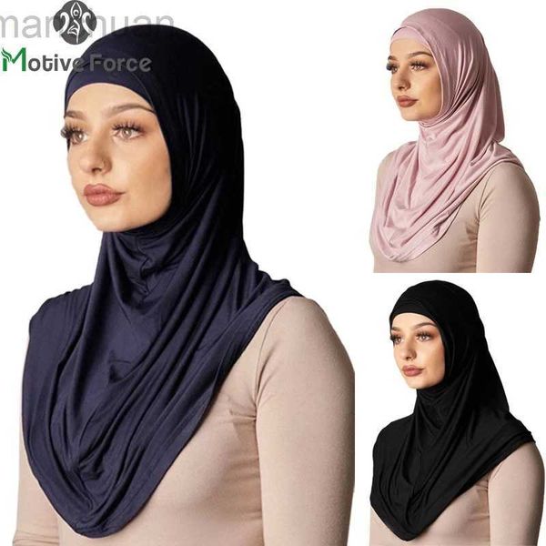 Hijabs Islamic Modal Black Hijab Abaya Hijabs pour femme Abayas Jersey Hijab Scarpe Muslim Dress Femmes Turbans Turban Instant Head Wrap D240425