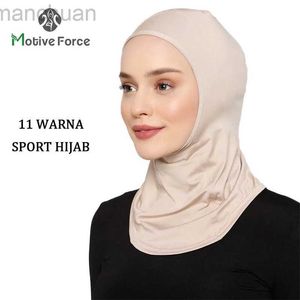 Hijabs Islamic Modal Sport Silk Hijab Abaya Hijabs pour femme Abayas Femmes Jersey Turbans Satin Scarpe Muslim Instant Head Wrap D240425