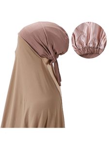 Hijabs Jersey Hijab Met Cap Bevestigd Zijde Underscarf Cap Moslim Mode Vrouwen Sluier Headwrap Elastische Islamitische Kleding Sjaals Dames 230609