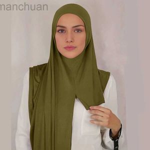 Hijabs moslim motorkap haJab sjaal onmiddellijk hijab sjaal moslim lange sjaal wrap sjaals gebed jersey sjaal voor vrouwen mode d240425