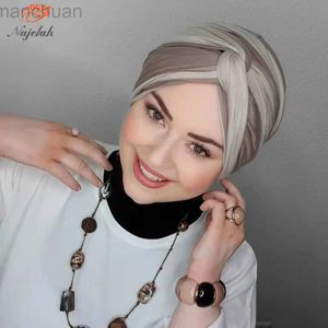 Hijabs Muslim Modal Hijab Islamic Abaya Hijabs pour femme Abayas Scarpe Jersey Dress Women Turbans Head Instant Undercap Wrap Cap Turban D240425