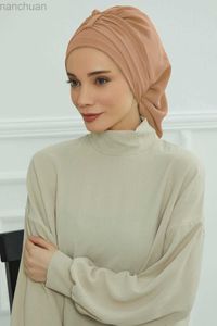 Hijaabs Moslim Bescheiden Hijab Cap Onderkap Abaya Hijaabs Voor Vrouw Islamitische Abaya Jersey Instant Wrap Vrouwen d240425
