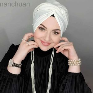 Hijabs musulmán perla blanca modal hijab moda subcacatapia abaya hijabs para mujer abayas jersey bufand buff vestido de mujer turban turban turban d240425