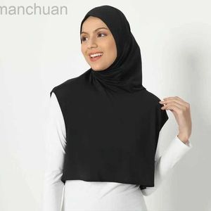 Hijabs moslim sportmodale hijab abaya hijabs voor vrouw abayas dames jersey islamitische hoofd sjaal sjaal turbans zijden tulband instant wrap d240425