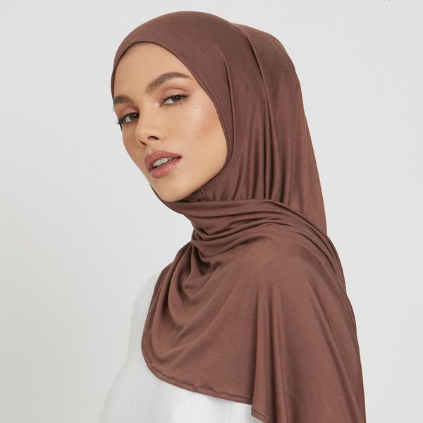 Hijabs musulmán Wome Hijab Jersey bufanda velo musulmán ropa islámica Premiun mujeres Headwrap diadema musulmana moda algodón Scaves señoras 230626