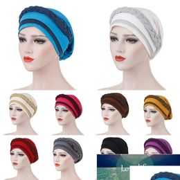 Hijabs Nouvelles Femmes Musulmanes Hijab Coton Extensible Chapeau Turban Tête Wrap Chimio Bandana Écharpe Cap Usine Prix Expert Conception Quali Dhgarden Dhnbu