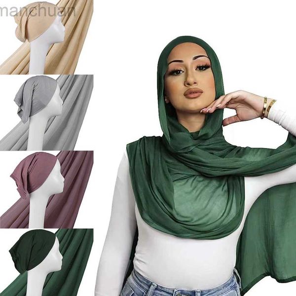 Hijabs surdimension Viscose Viscose Rayon Hijab Écarpe avec châssis intérieur en jerse