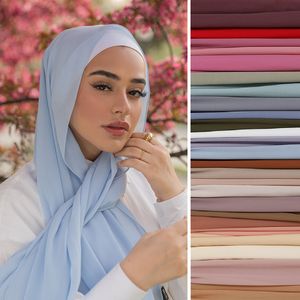 Hijabs Premium Chiffon Hijab Schal für Frauen Turban Schleier Schals muslimische Frau Tücher Schleier Accessoires Ramadan 230823