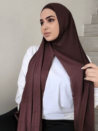 Hijabs Premium Instant Jersey Hijab pour Femme Foulard en coton Foulards Femmes Bandana Foulard Femme Musulman Ramadan 230823