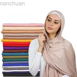 Hijabs premium jersey hijab sjaal moslimvrouwen rekbare zachte tuban tie 66.9inx21.65in d240425
