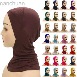 Hijabs femmes interne hijab musulman ninja cap stretch élastique indérsrcarf soft islamic casples intérieures couches hijab cassettes pour les femmes d240425