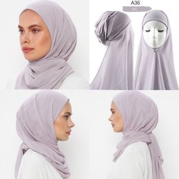 Hijabs dames moslim instant chiffon hijab met cap unscarf motorkap haJabs sjaal islam islam headwrap turbante 230426