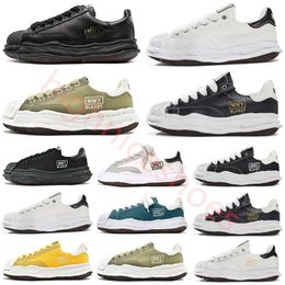 Randonnée et camping MMY Maison Mihara Yasuhiro Designers Chaussures Chaussures en toile à toile Black and White Luxury Cuir Men Sneakers Shell Shell Dissolve Women